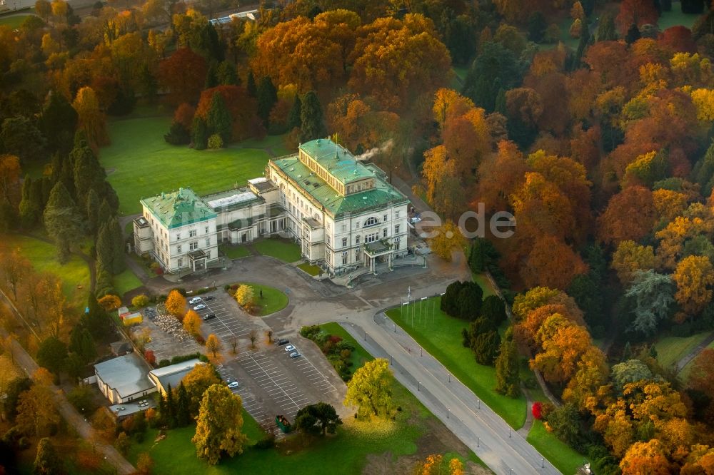 Luftbild Essen - Villa Hügel im Essener Stadtteil Bredeney im Bundesland Nordrhein-Westfalen