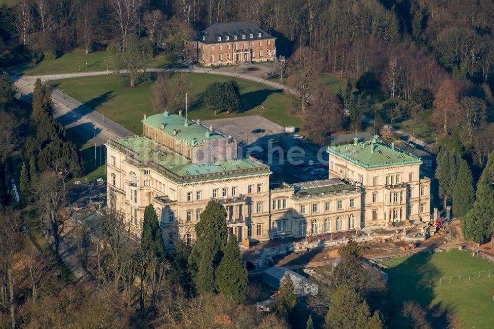 Luftaufnahme Essen - Villa Hügel im Essener Stadtteil Bredeney im Bundesland Nordrhein-Westfalen