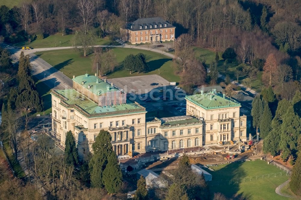 Essen von oben - Villa Hügel im Essener Stadtteil Bredeney im Bundesland Nordrhein-Westfalen