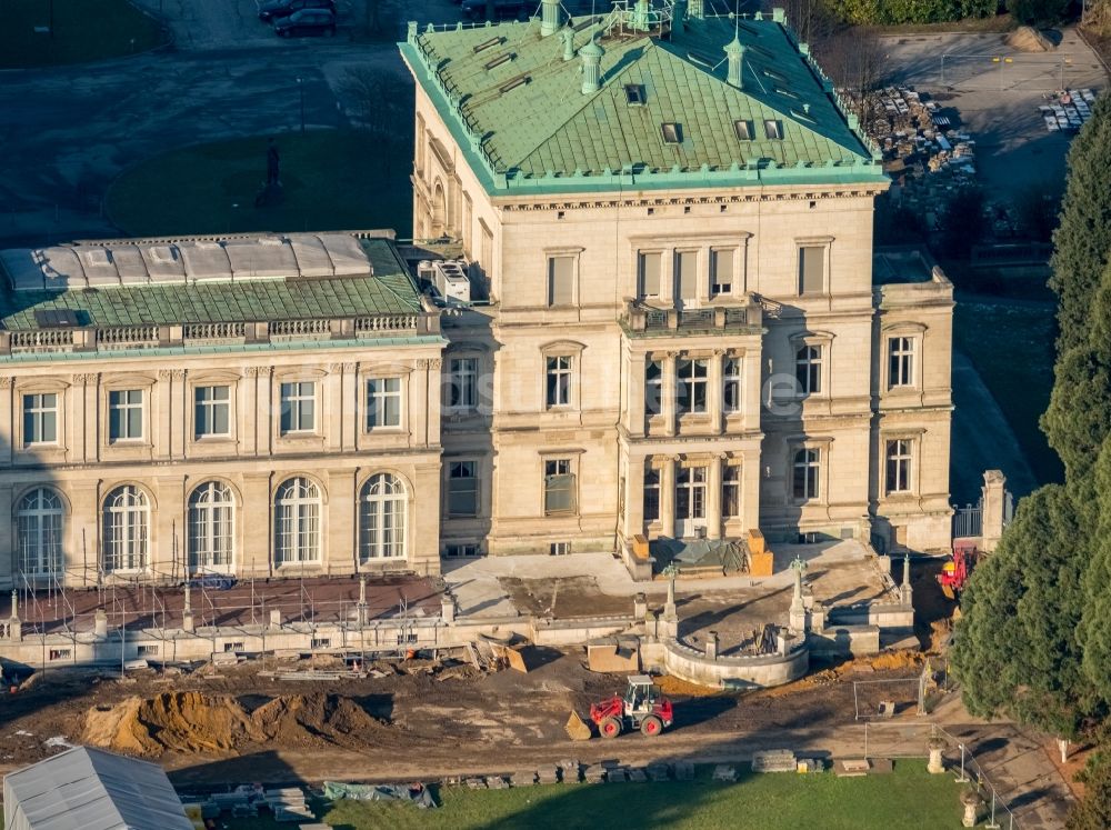 Luftbild Essen - Villa Hügel im Essener Stadtteil Bredeney im Bundesland Nordrhein-Westfalen