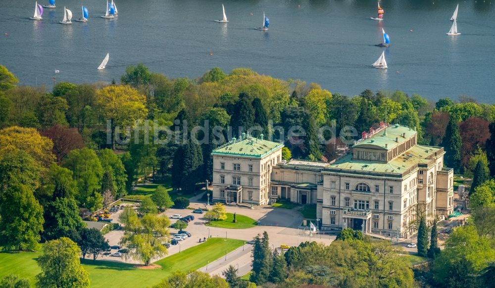 Luftbild Essen - Villa Hügel im Essener Stadtteil Bredeney im Bundesland Nordrhein-Westfalen