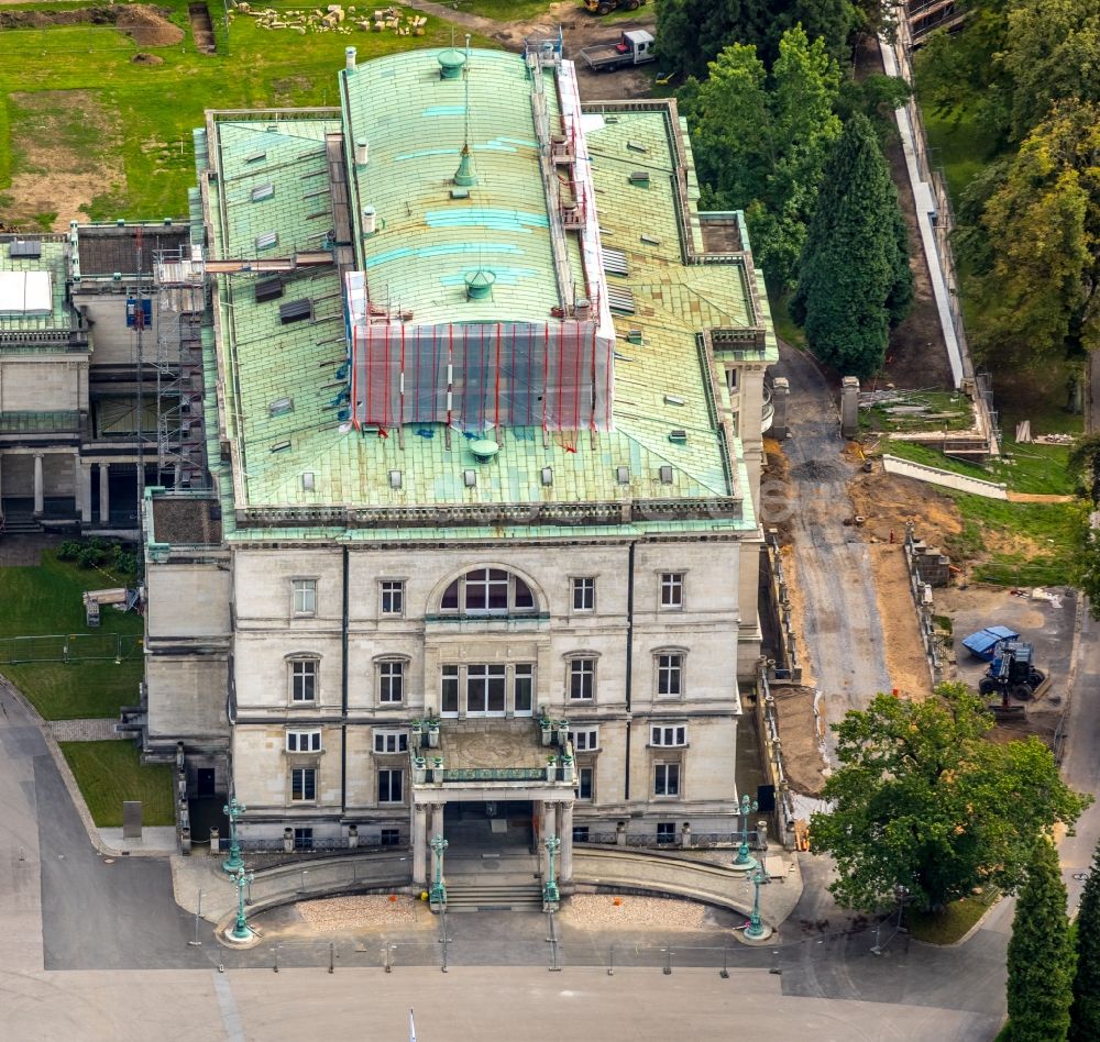 Luftaufnahme Essen - Villa Hügel im Essener Stadtteil Bredeney im Bundesland Nordrhein-Westfalen