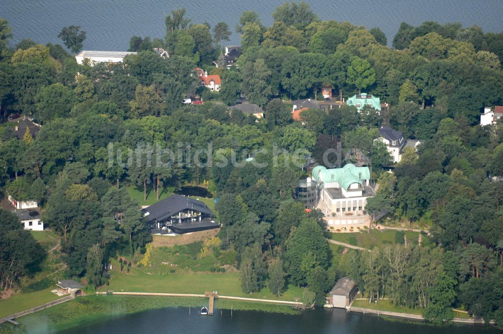 Luftaufnahme Berlin - Villa Neubau auf der Insel Schwanenwerder