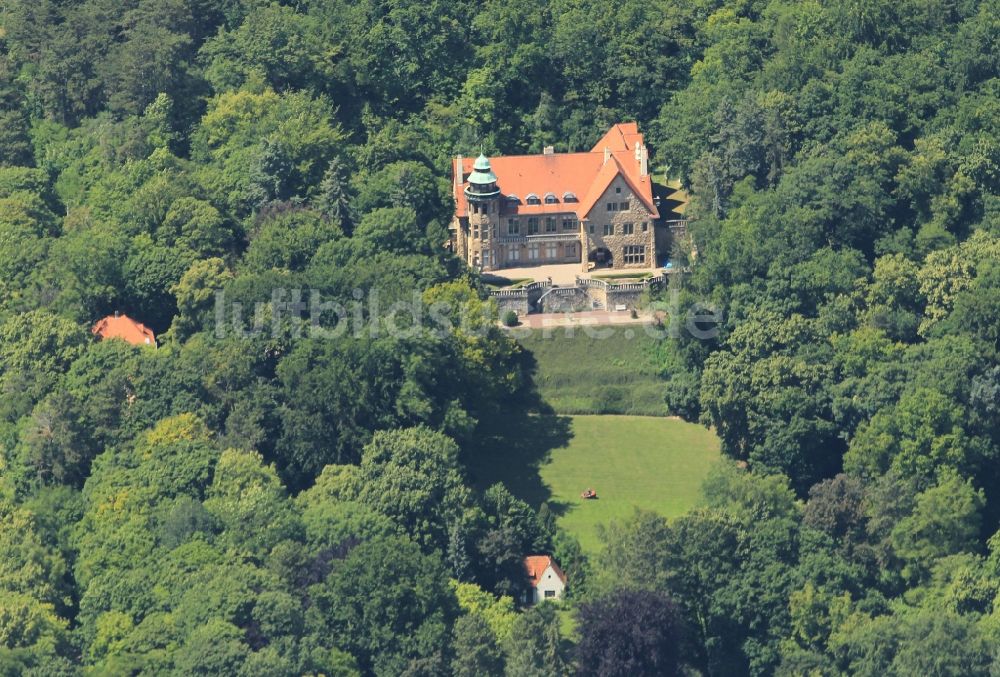 Luftaufnahme Bad Frankenhausen/Kyffhäuser - Villa und Park Hoheneck in Bad Frankenhausen im Bundesland Thüringen