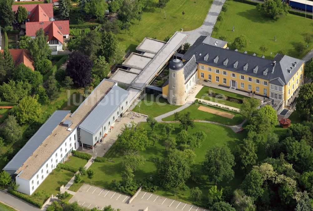 Weimar aus der Vogelperspektive: Villa Sauckel mit Windmühlenturm in Weimar im Bundesland Thüringen