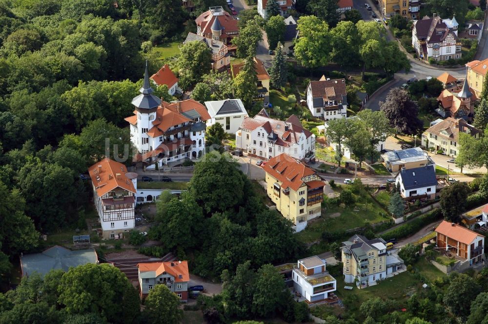 Luftbild Eisenach - Villenkolonie in der Johannes-Falk-Straße in Eisenach im Bundesland Thüringen