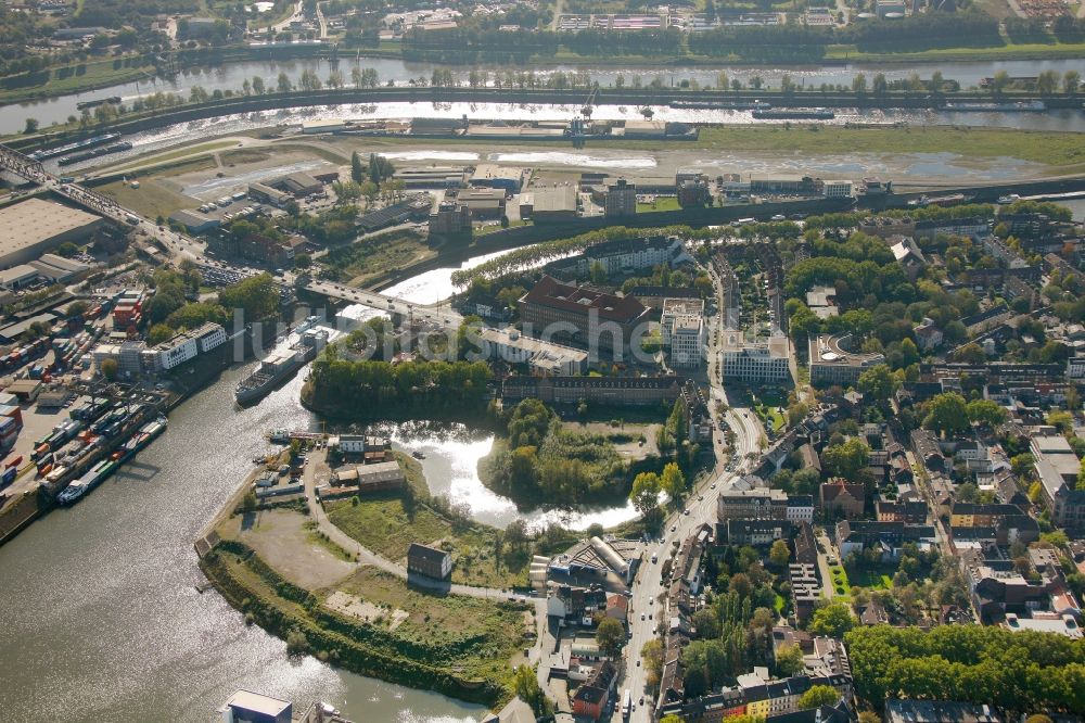 Duisburg aus der Vogelperspektive: Vinckekanal in Duisburg im Bundesland Nordrhein-Westfalen