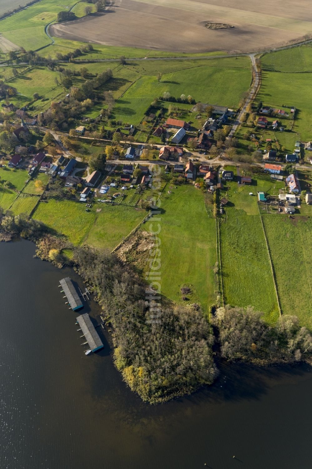 Vipperow aus der Vogelperspektive: Vipperow an der kleinen Müritz im Bundesland Mecklenburg-Vorpommern