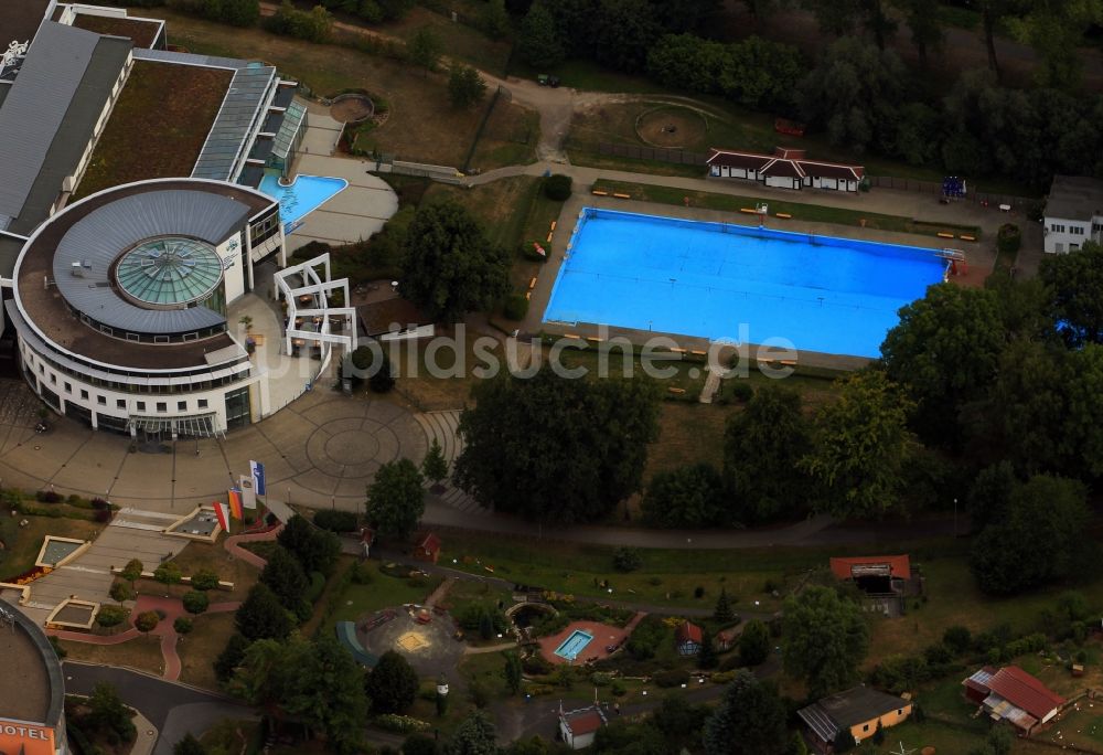 Luftbild Heilbad Heiligenstadt - Vital- Kur- Park mit Eichsfeld-Therme in Heilbad Heiligenstadt in Thüringen