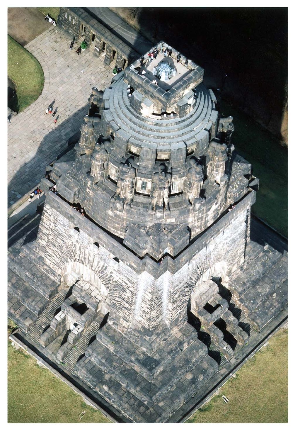 Luftaufnahme Leipzig - Völkerschlachtdenkmal in Leipzig.