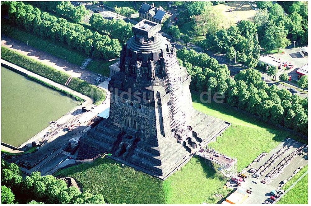 Leipzig aus der Vogelperspektive: Völkerschlachtdenkmal in Leipzig