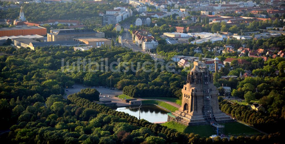 Leipzig von oben - Völkerschlachtdenkmal Leipzig / Sachsen