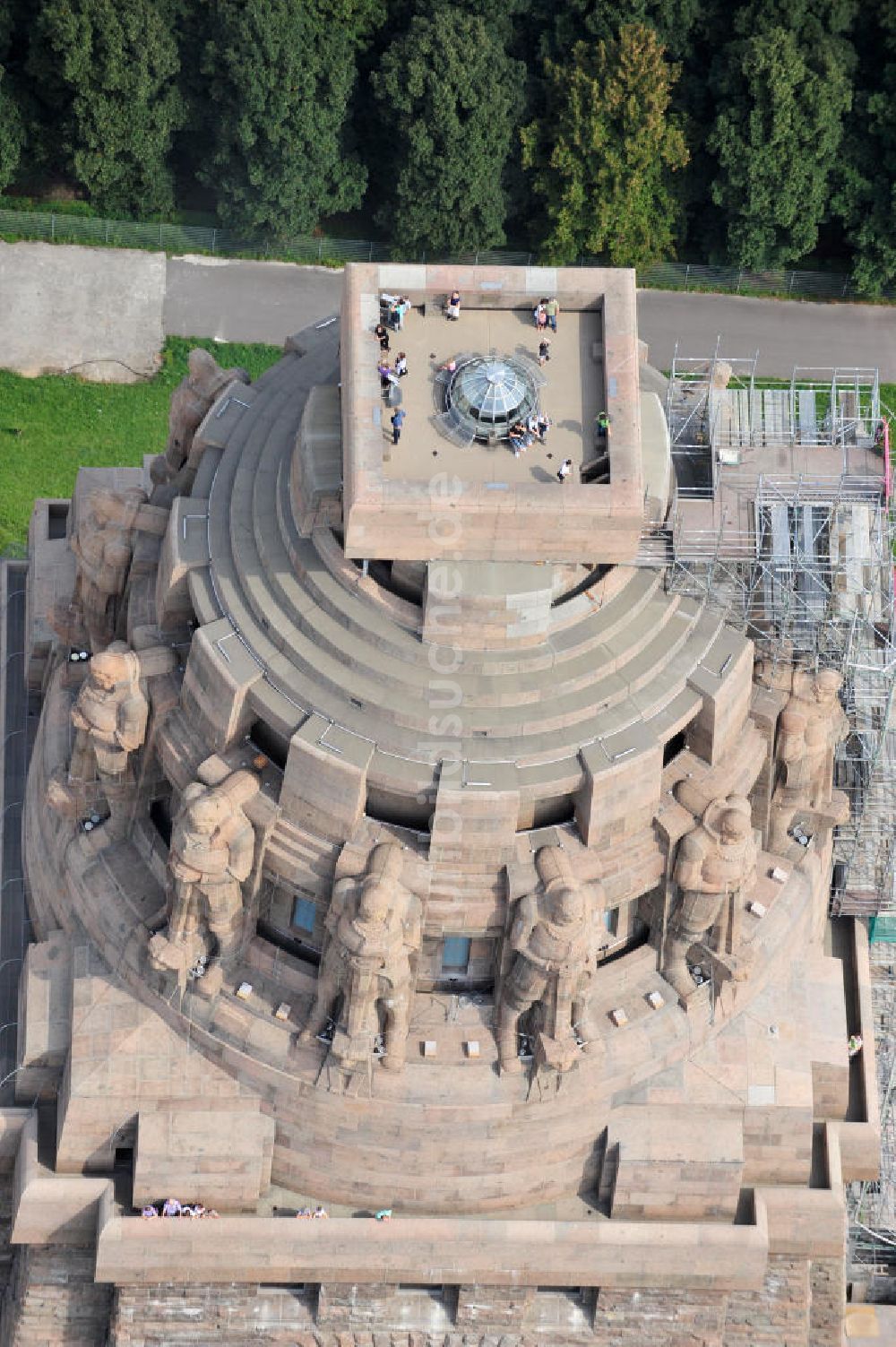 Leipzig von oben - Völkerschlachtdenkmal Leipzig / Sachsen