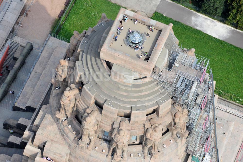 Leipzig aus der Vogelperspektive: Völkerschlachtdenkmal Leipzig / Sachsen