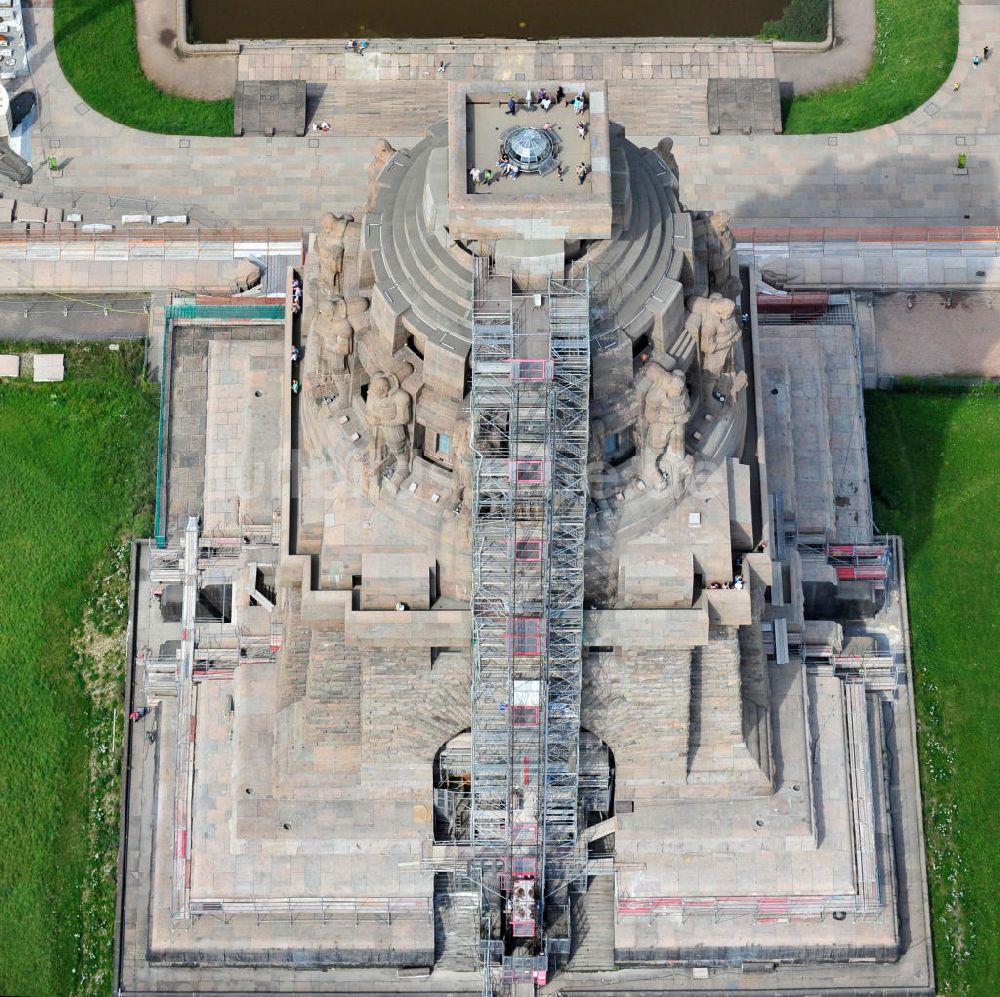 Leipzig von oben - Völkerschlachtdenkmal Leipzig / Sachsen