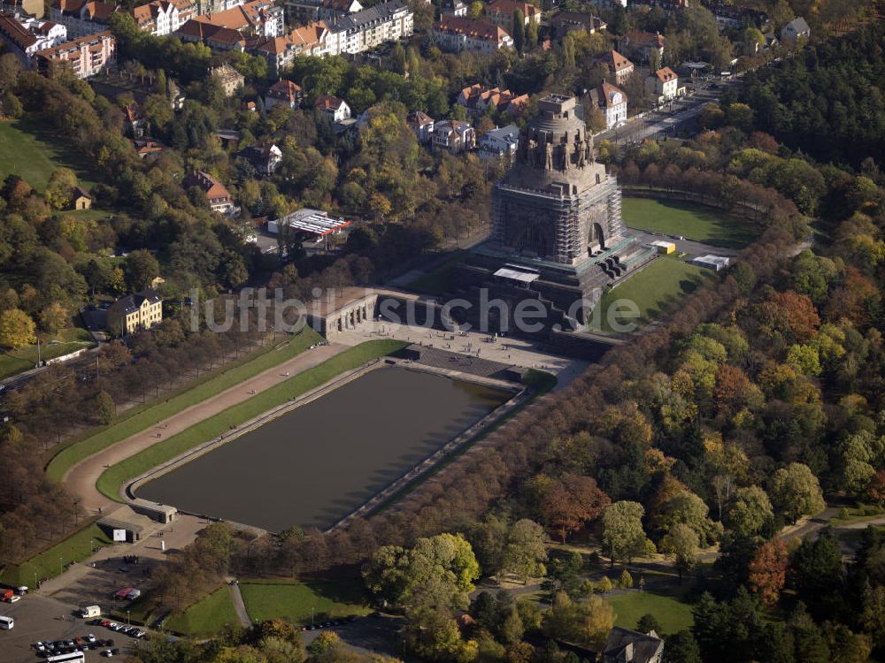 Leipzig aus der Vogelperspektive: Völkerschlachtdenkmal Leipzig / Sachsen