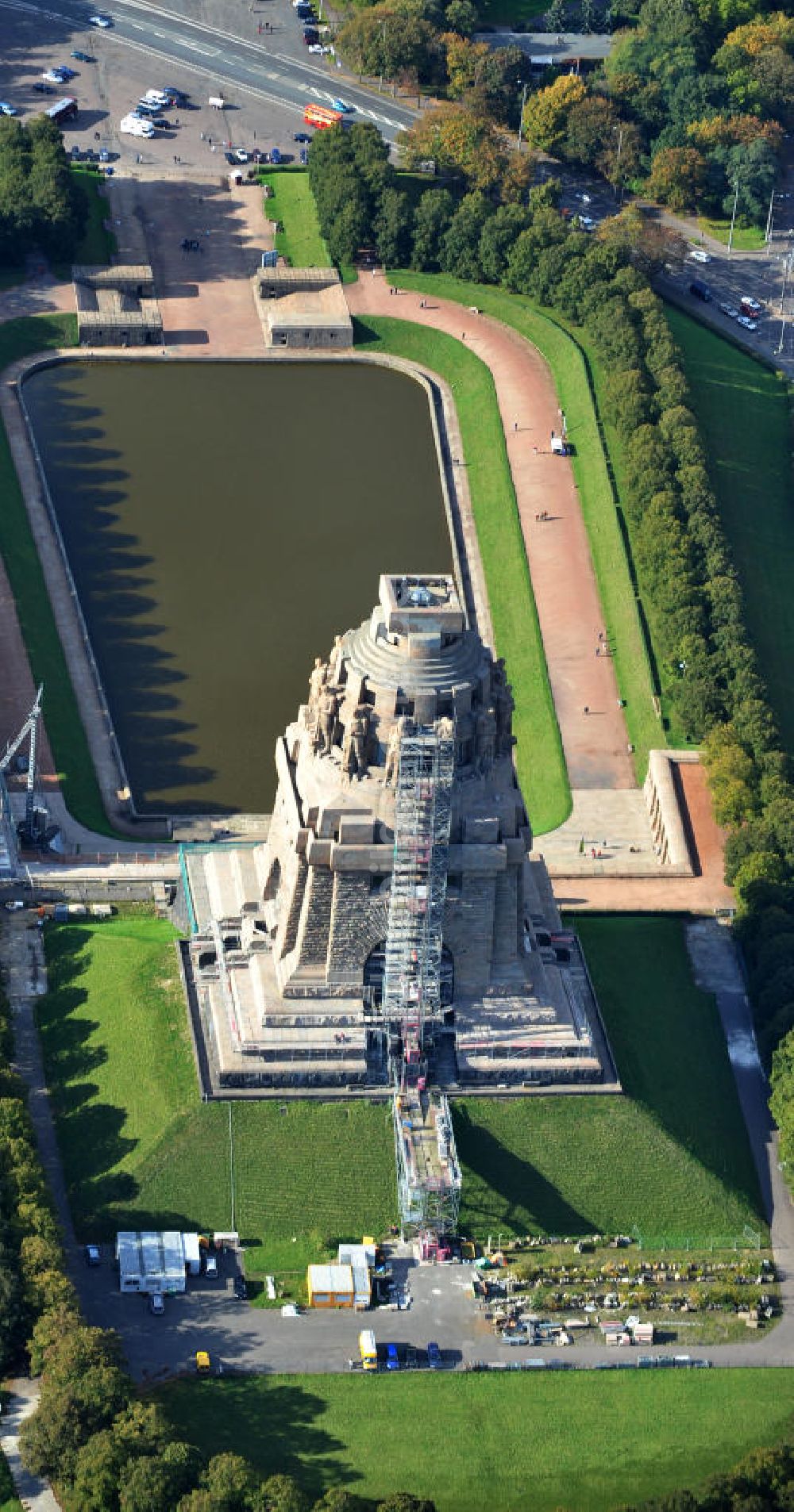 Luftaufnahme Leipzig - Völkerschlachtdenkmal in Leipzig / Sachsen