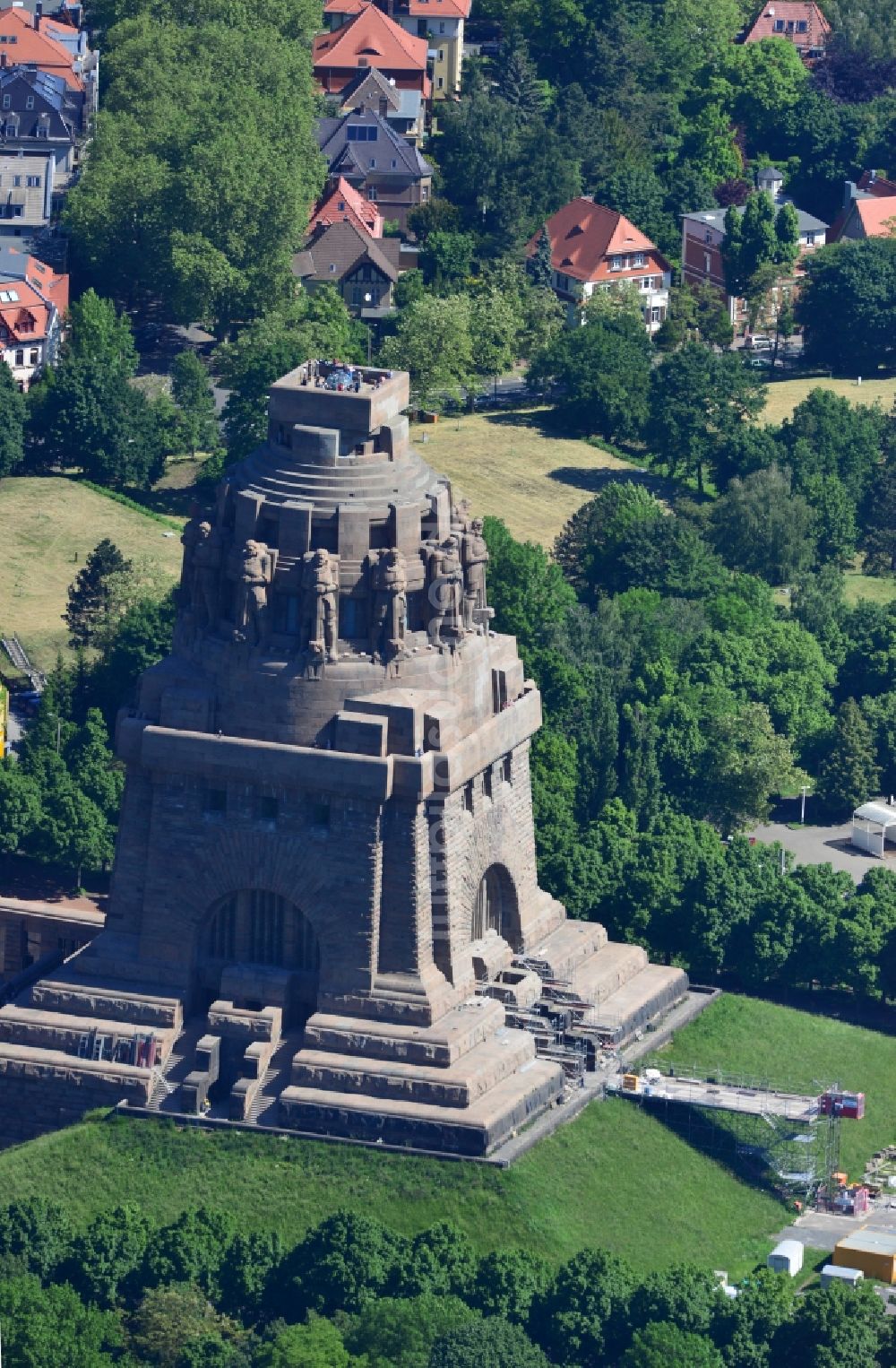 Luftbild Leipzig - Völkerschlachtdenkmal in Leipzig in Sachsen