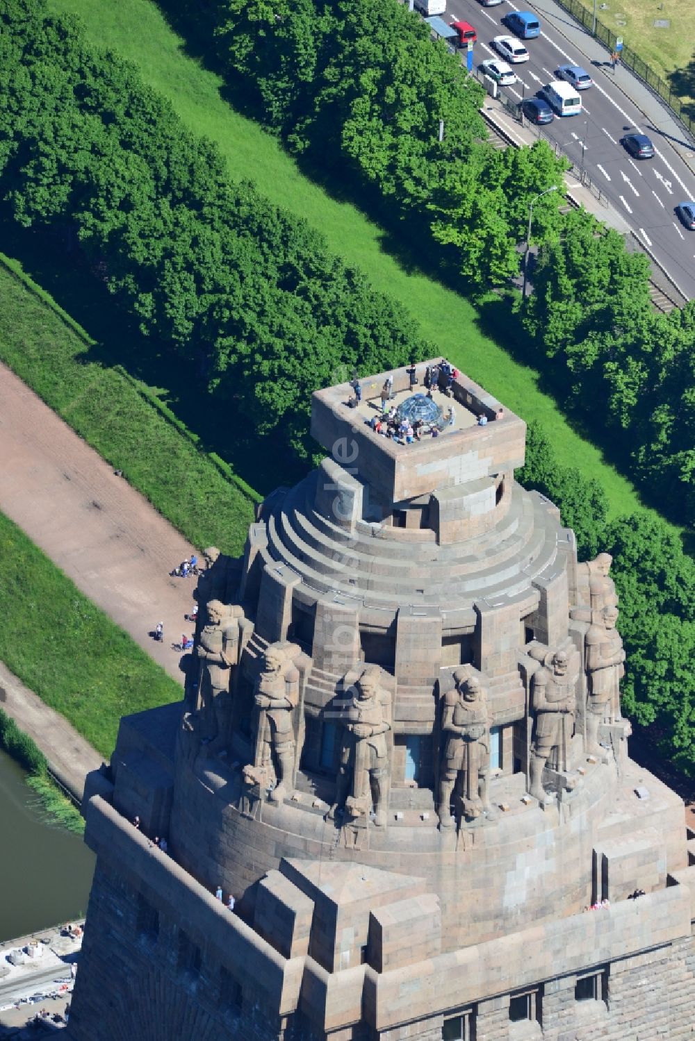 Luftaufnahme Leipzig - Völkerschlachtdenkmal in Leipzig in Sachsen