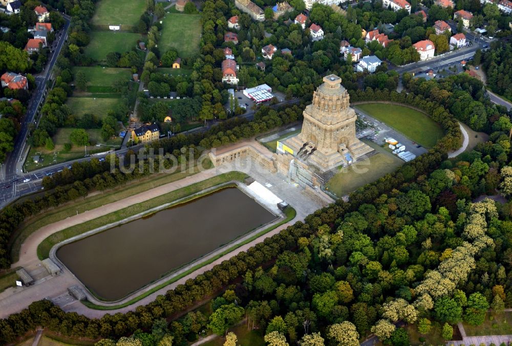 Leipzig aus der Vogelperspektive: Völkerschlachtdenkmal in Leipzig im Bundesland Sachsen