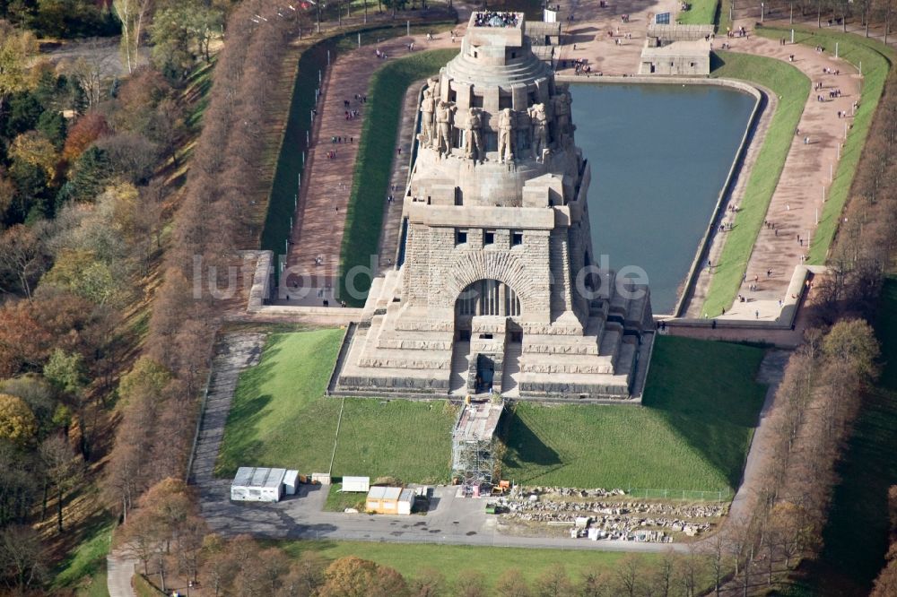 Leipzig aus der Vogelperspektive: Völkerschlachtsdenkmal in Leipzig im Bundesland Sachsen