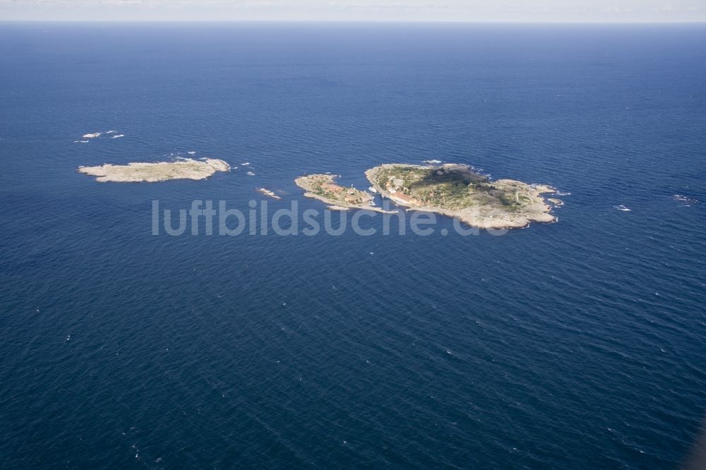 Christianso aus der Vogelperspektive: Vogelinsel Grasholm der Inselgruppe der Erbseninseln ( Ertholmene ) in der Ostsee in Dänemark