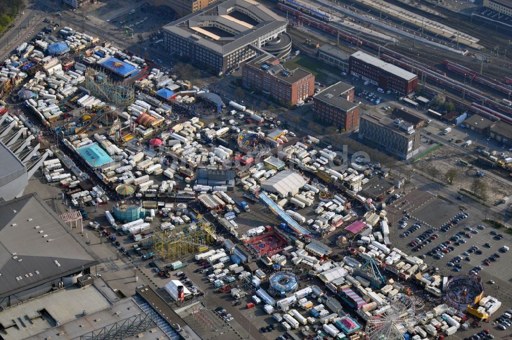 Luftbild Bremen - Volksfest Bremer Freimarkt in der Hansestadt Bremen