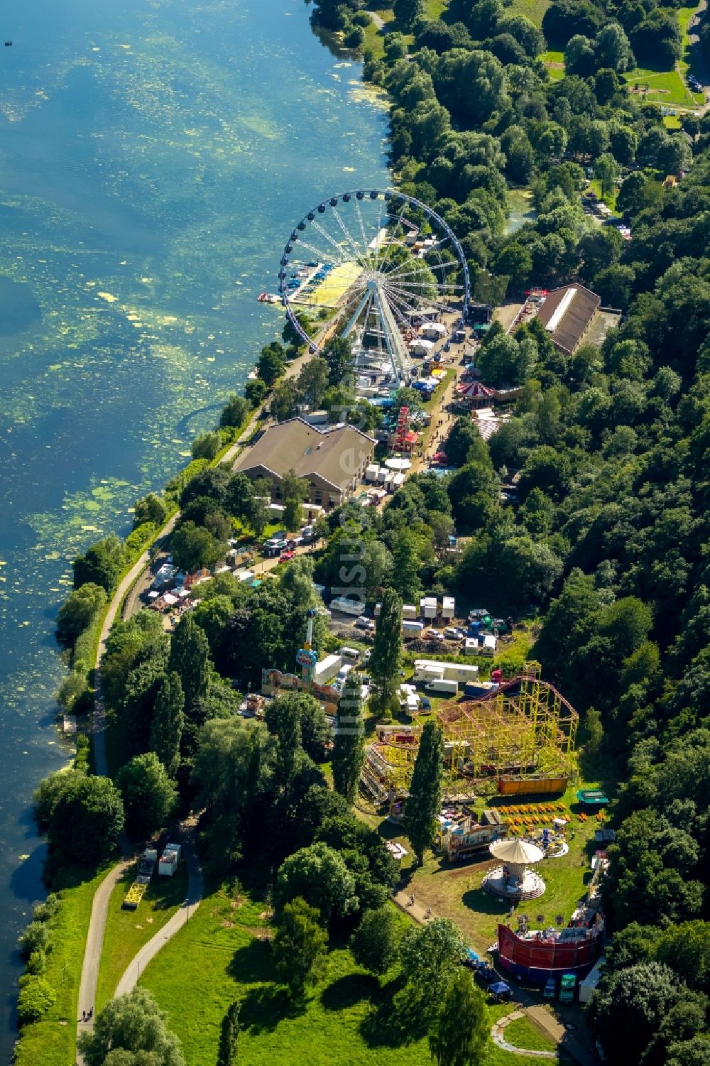 Luftbild Bochum - Volksfest Kemnade in Flammen in Bochum im Bundesland Nordrhein-Westfalen NRW