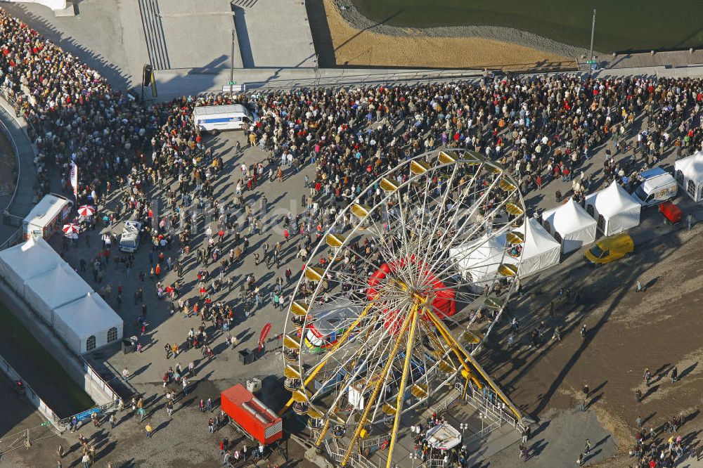 Luftbild Dortmund - Volksfest zur Flutung Phoenix-See Dortmund