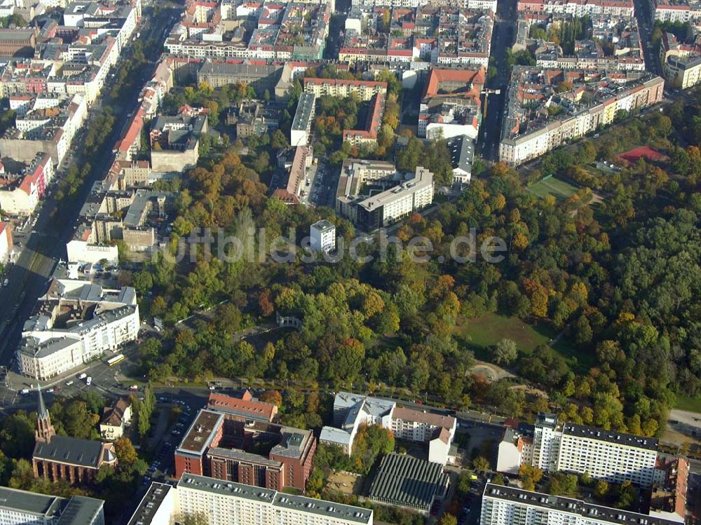 Luftbild Berlin- Friedrichshain - Volkspark Berlin