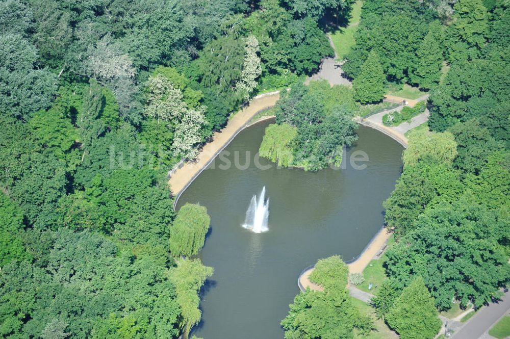 Berlin Friedrichshain von oben - Volkspark am Friedrichshain in Berlin