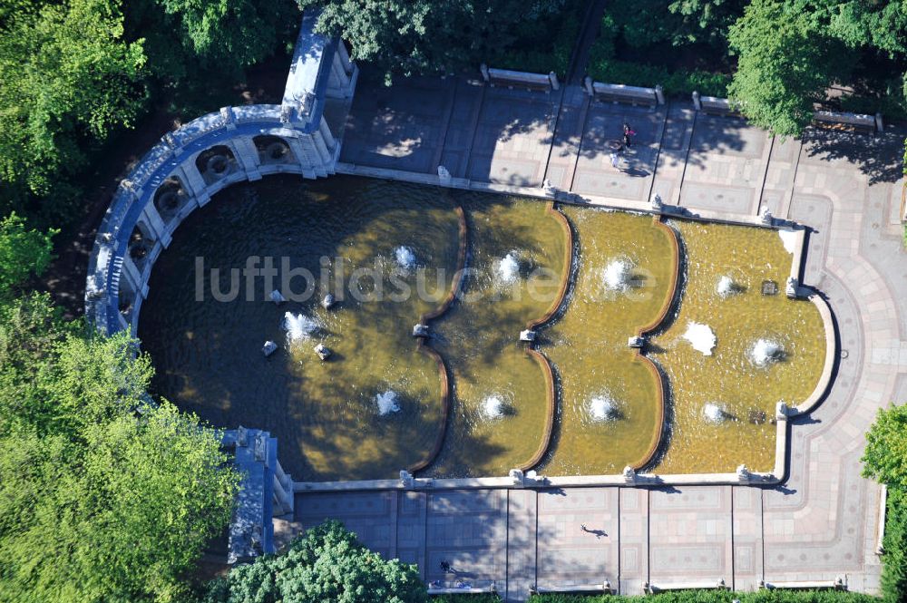 Luftbild Berlin Friedrichshain - Volkspark am Friedrichshain in Berlin