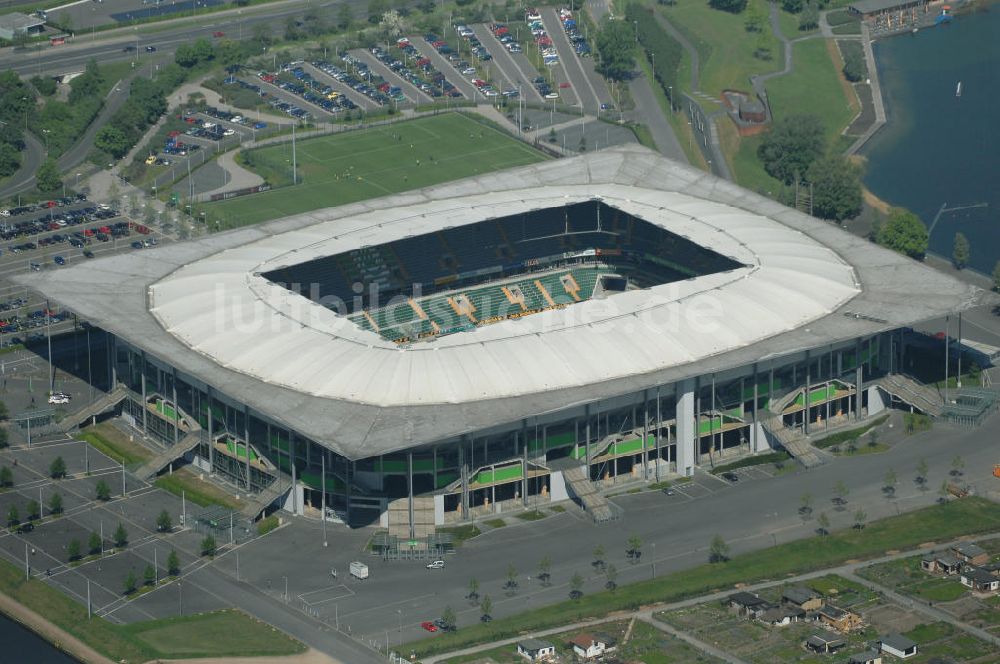 Luftaufnahme Wolfsburg - Volkswagen Arena Wolfsburg / Stadion Wolfsburg