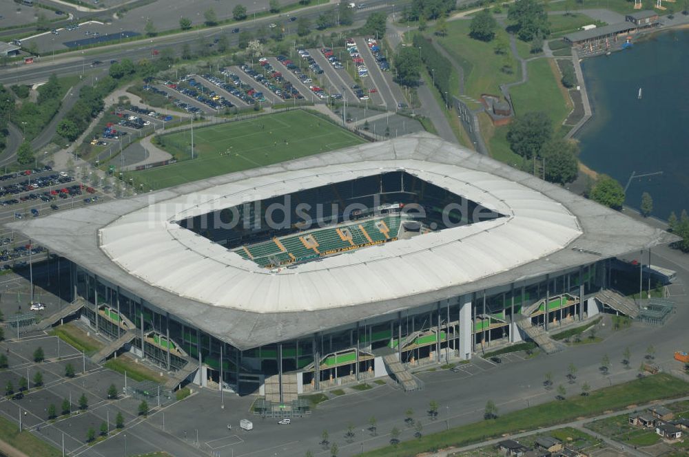 Wolfsburg von oben - Volkswagen Arena Wolfsburg / Stadion Wolfsburg