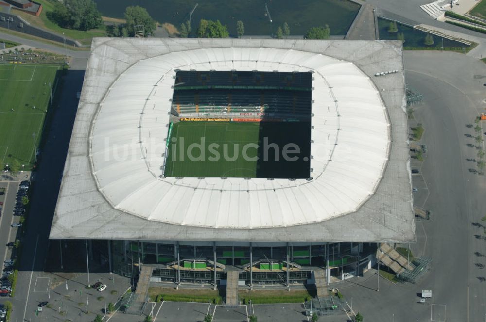 Luftaufnahme Wolfsburg - Volkswagen Arena Wolfsburg / Stadion Wolfsburg