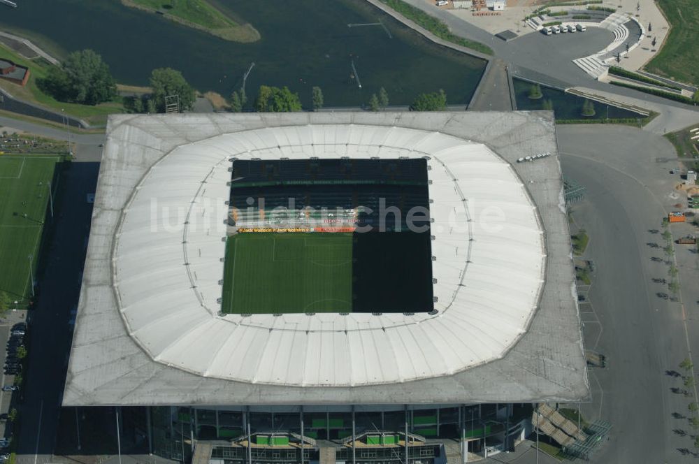 Wolfsburg von oben - Volkswagen Arena Wolfsburg / Stadion Wolfsburg