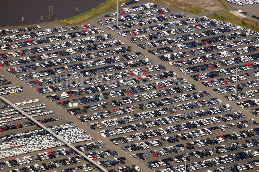 Emden von oben - Volkswagenwerk Emden im Bundesland Niedersachsen