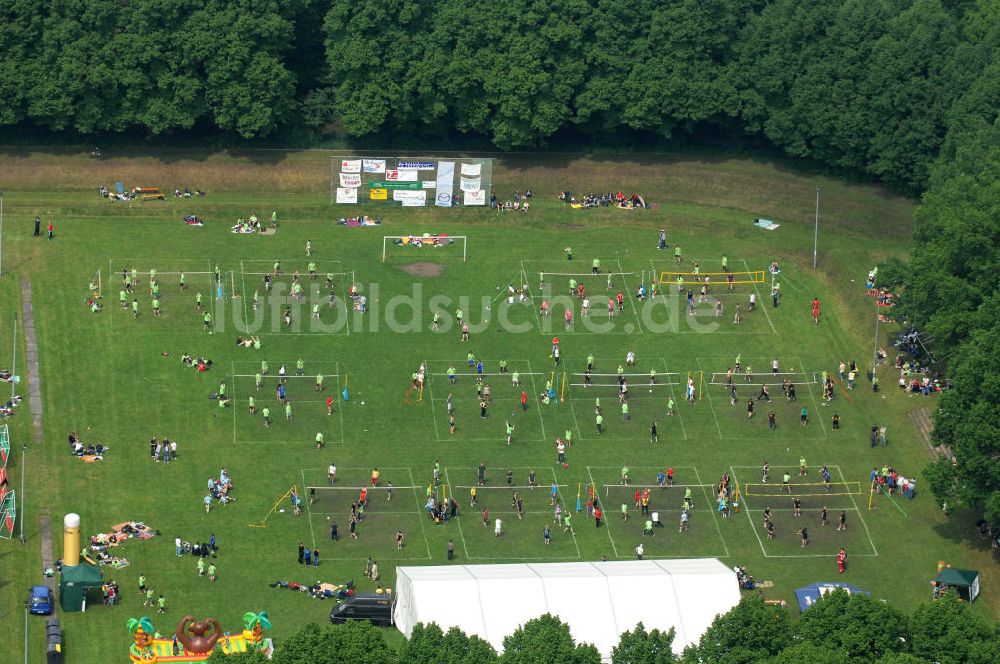 Forst / Lausitz aus der Vogelperspektive: Volleyballturnier Volleympics - Grenzenlos Fairplay in Forst, Lausitz