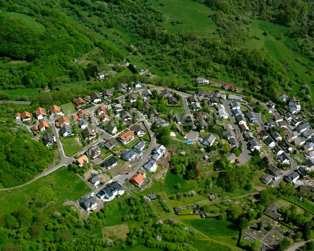 Nanzenbach von oben - Von Wald umgebene Ortsansicht in Nanzenbach im Bundesland Hessen, Deutschland