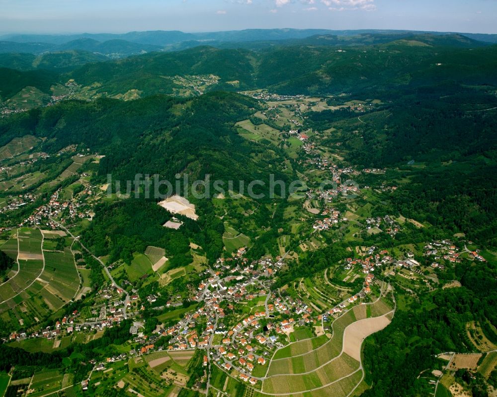 Neusatz von oben - Von Wald umgebene Ortsansicht in Neusatz im Bundesland Baden-Württemberg, Deutschland