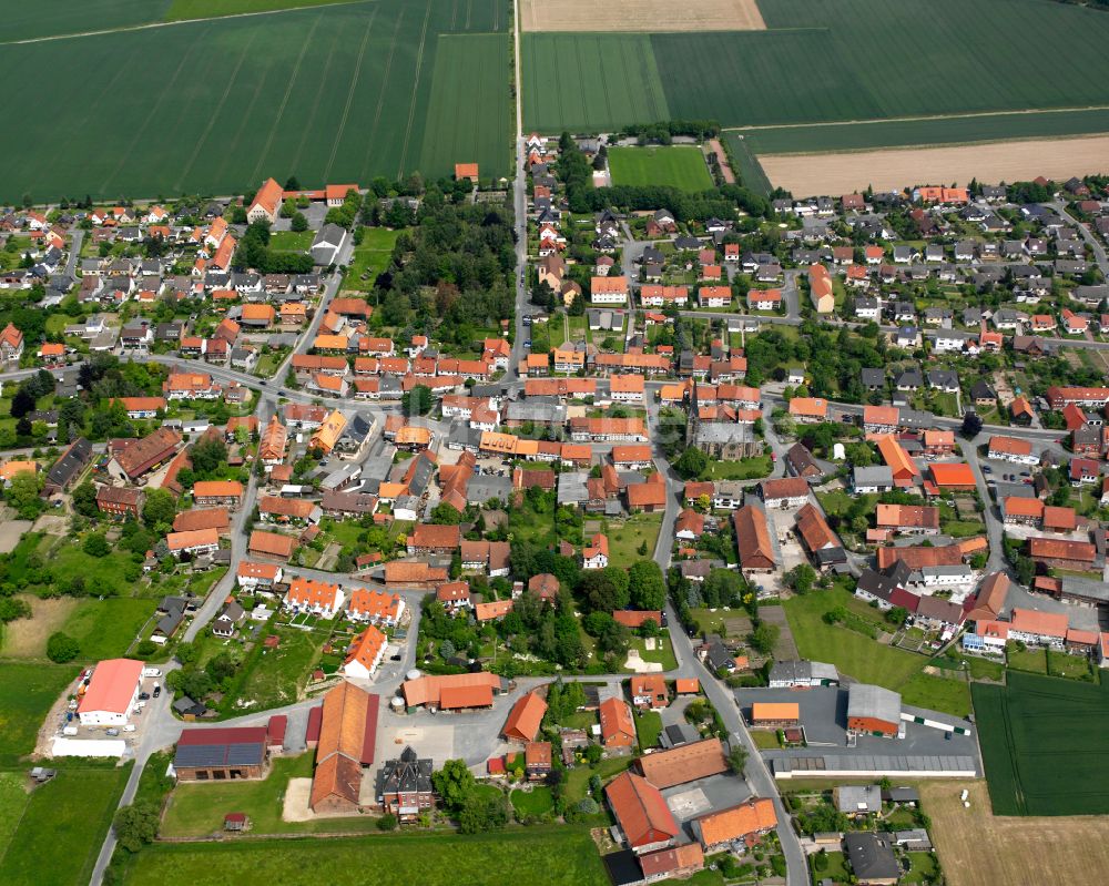 Othfresen von oben - Von Wald umgebene Ortsansicht in Othfresen im Bundesland Niedersachsen, Deutschland