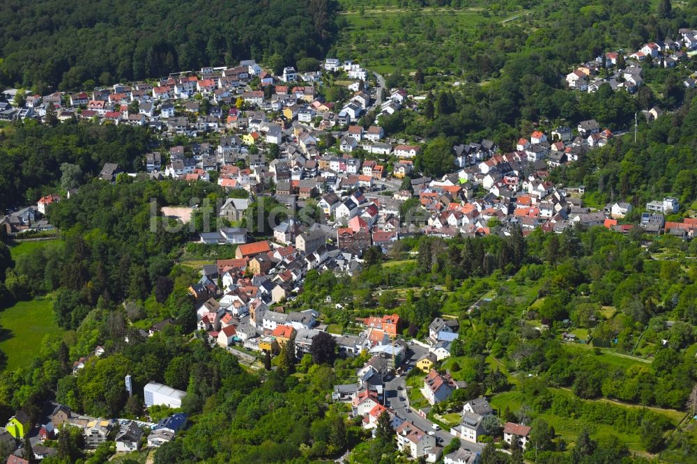 Luftbild Rambach - Von Wald umgebene Ortsansicht in Rambach im Bundesland Hessen, Deutschland