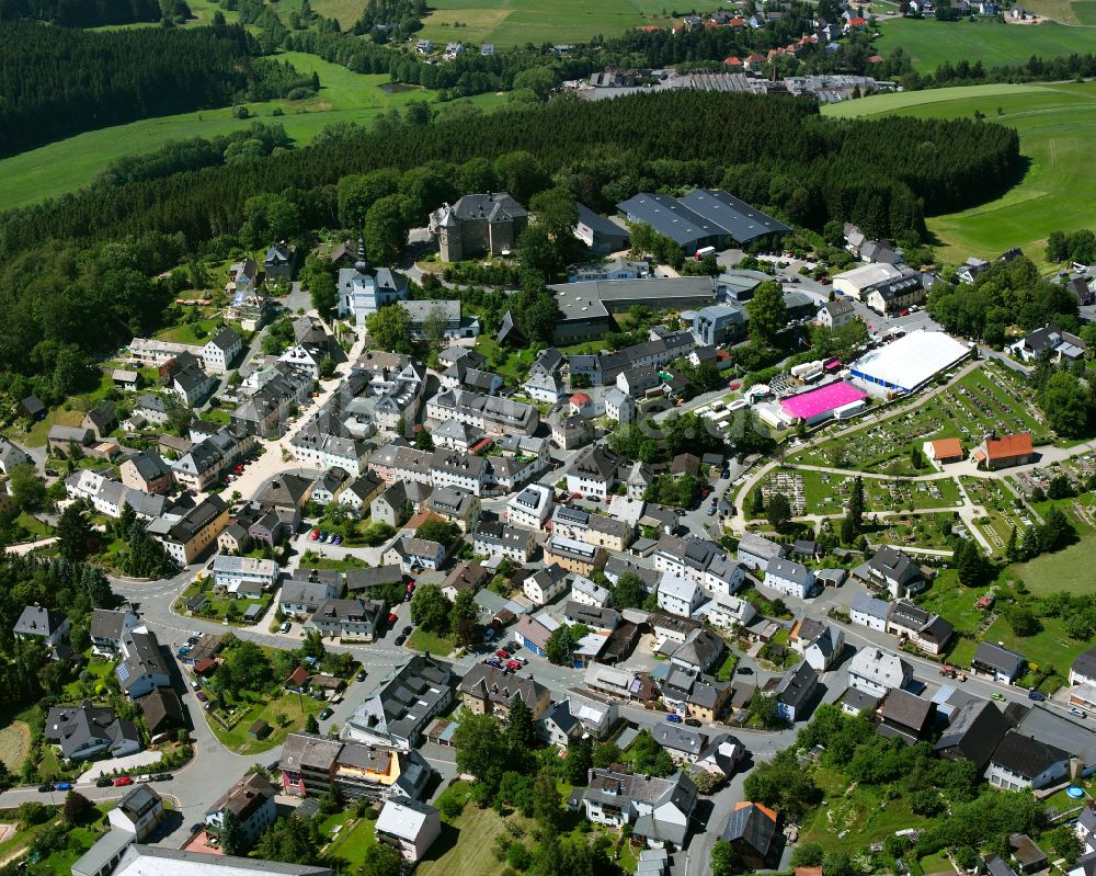 Luftaufnahme Schauenstein - Von Wald umgebene Ortsansicht in Schauenstein im Bundesland Bayern, Deutschland