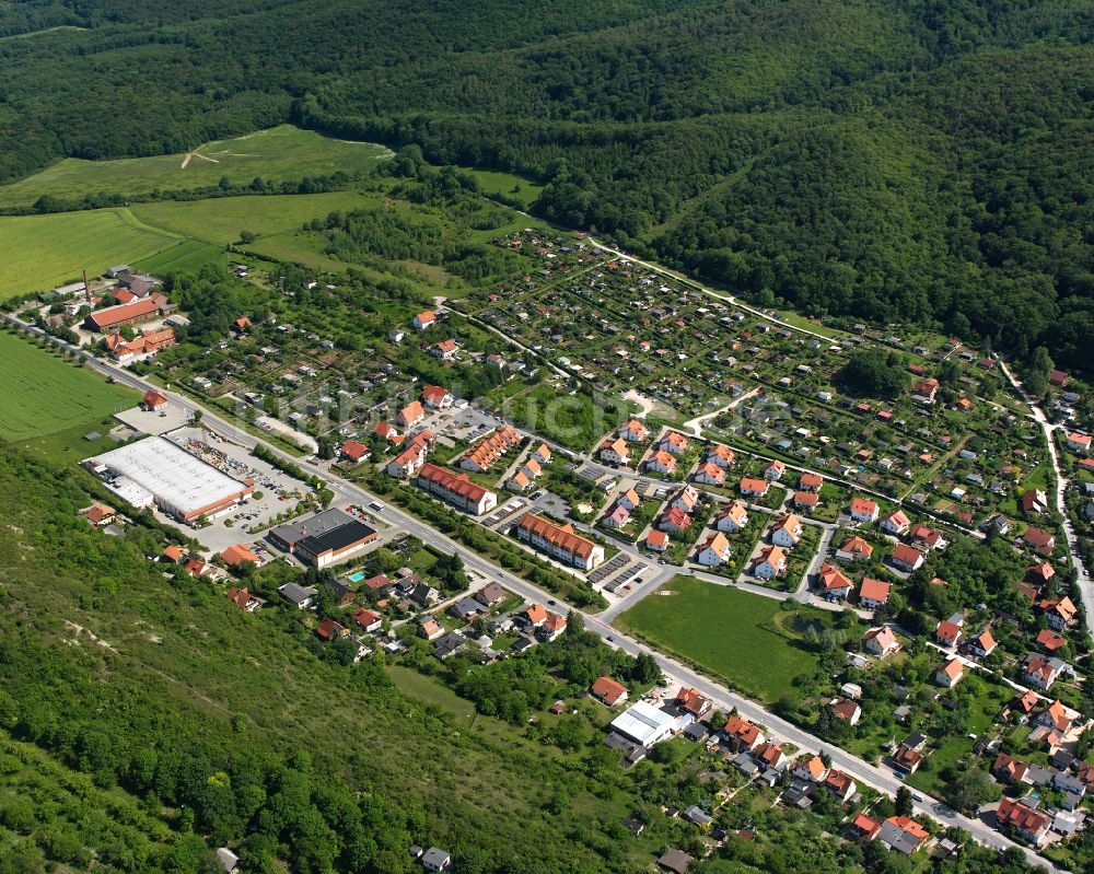 Luftbild Wernigerode - Von Wald umgebene Ortsansicht in Wernigerode im Bundesland Sachsen-Anhalt, Deutschland