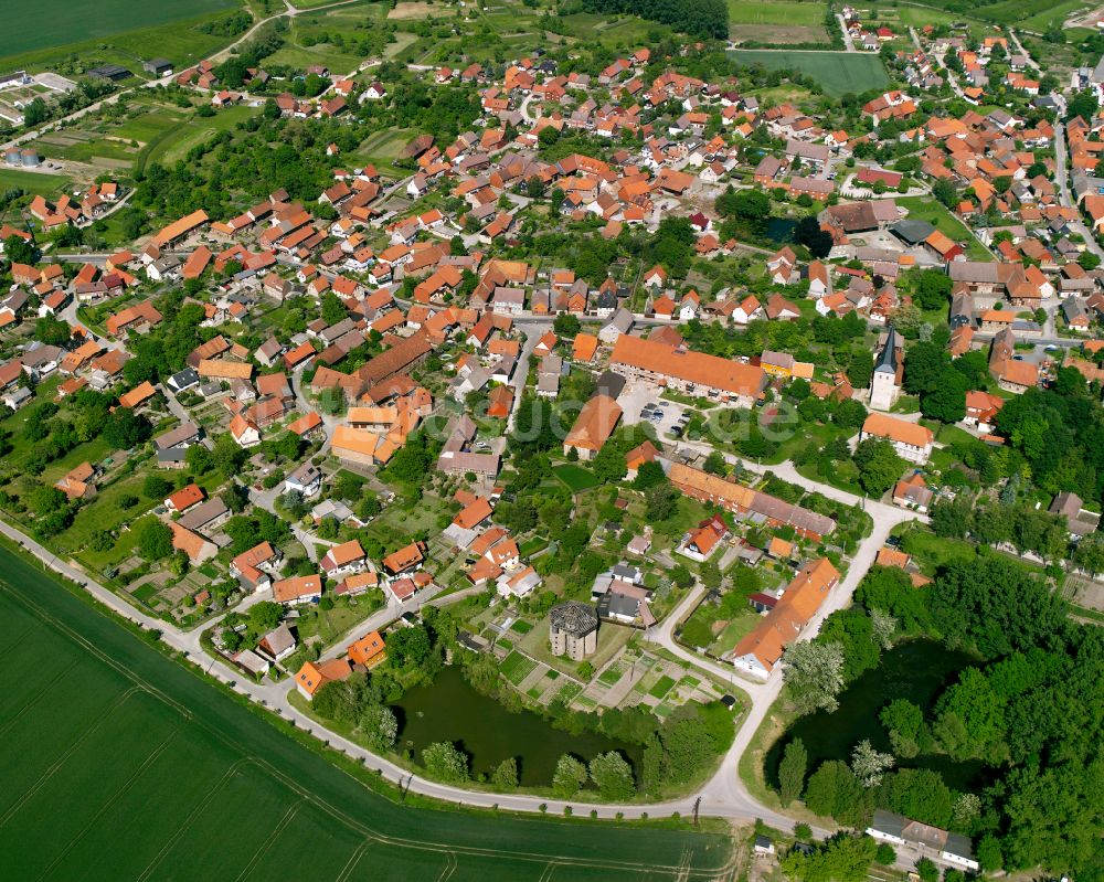 Luftbild Langeln - Von Waldflächen umsäumtes Stadtgebiet in Langeln im Bundesland Sachsen-Anhalt, Deutschland