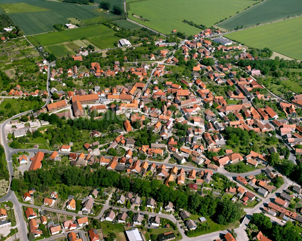 Luftaufnahme Wasserleben - Von Waldflächen umsäumtes Stadtgebiet in Wasserleben im Bundesland Sachsen-Anhalt, Deutschland