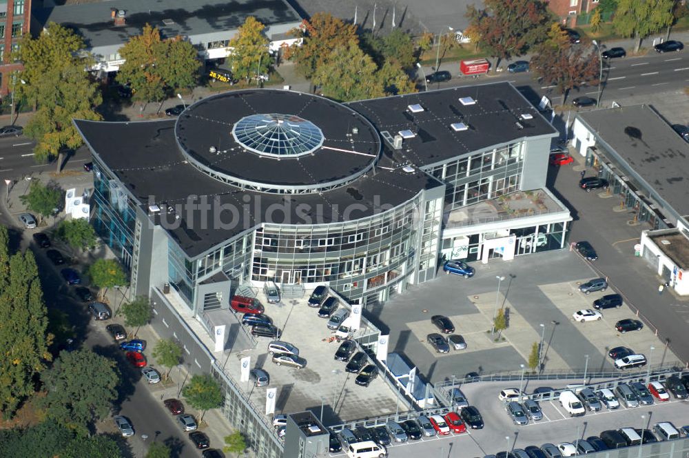 Luftbild Berlin - VW Autohaus in Berlin-Charlottenburg