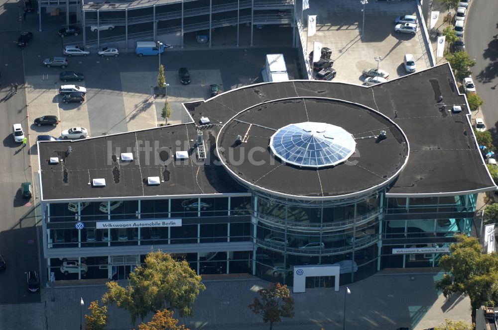 Luftbild Berlin - VW Autohaus in Berlin-Charlottenburg