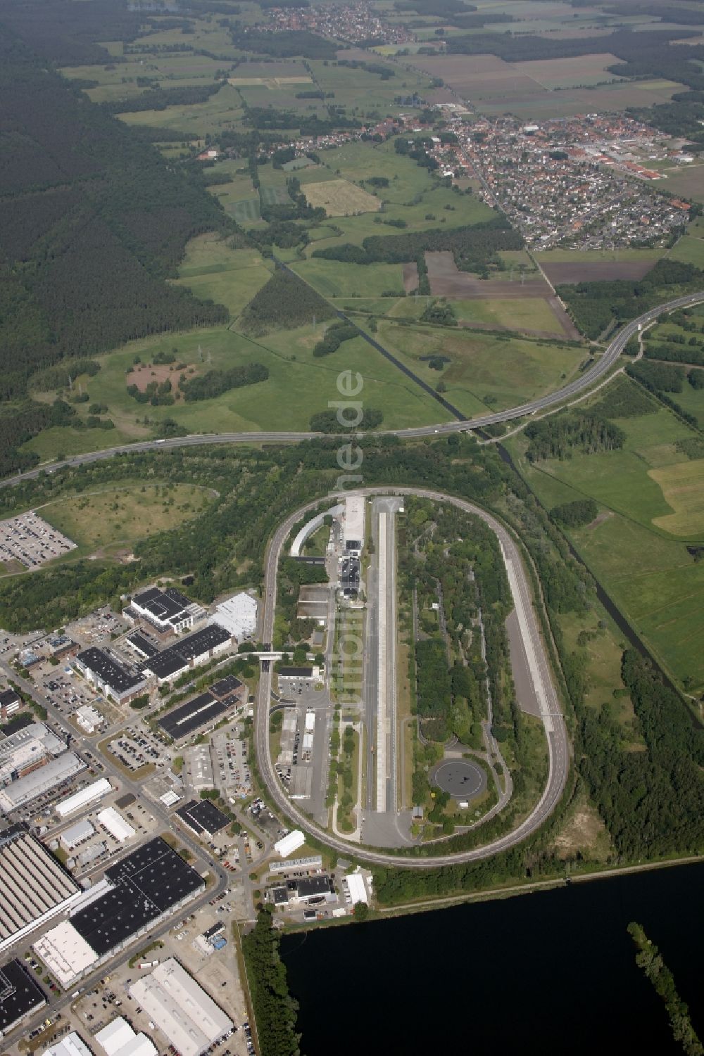 Wolfsburg Von Oben Vw Teststrecke In Wolfsburg Im Bundesland Niedersachsen