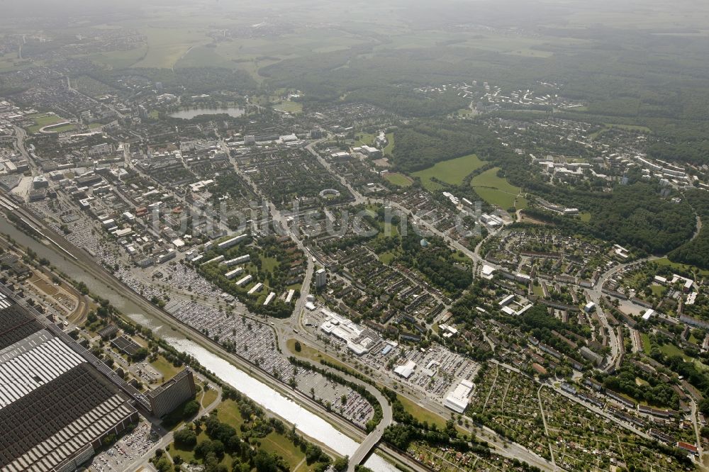 Wolfsburg von oben - VW - Werksgelände der Volkswagen AG in Wolfsburg im Bundesland Niedersachsen